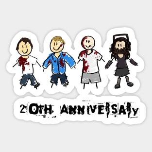 20th Anniversary Crayon Drawings Sticker